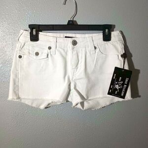 True religion white denim shorts NWT